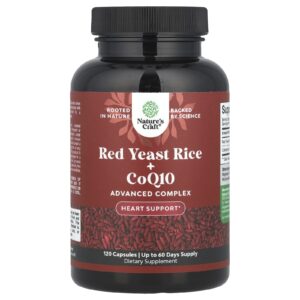 Natures Craft Arroz Fermentado Vermelho + CoQ10 120 cápsulas