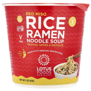 Lotus Foods Ramen de Arroz Sopa de Macarrão Miso Vermelho 57 g (2 oz)