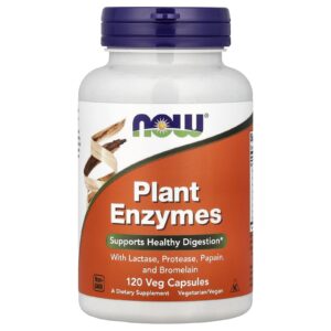 NOW Foods Enzimas Vegetais 120 Cápsulas Vegetais