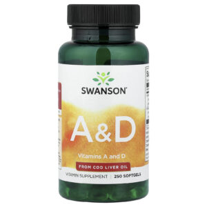Swanson Vitaminas A e D 250 Cápsulas Softgel