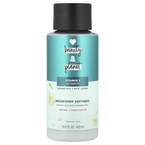 Love Beauty and Planet Condicionador Vegano Vitamina E + Complexo Leite de Coco e Jasmim Branco Para Cabelos Cacheados 400 ml (135 fl oz)