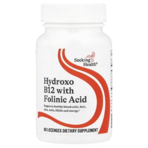 Seeking Health Hydroxo B12 com ácido folínico 60 Pastilhas