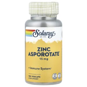 Solaray Asporotato de Zinco 100 VegCaps