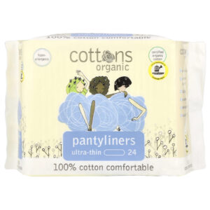 Cottons 100% Algodão Confortável Pantyliners Ultrafinos 24 Forros