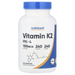 Nutricost Vitamina K2 MK-4 100 mcg 240 Cápsulas