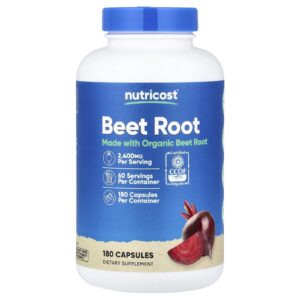 Nutricost Beterraba 180 Cápsulas (800 mg por Cápsula)