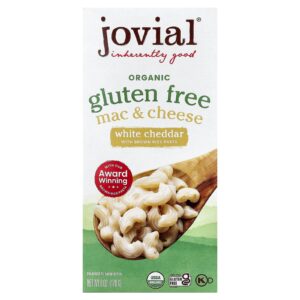 Jovial Sem Glúten Orgânico Macarrão e Queijo Cheddar Branco 170 g (6 oz)