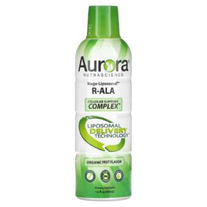 Aurora Nutrascience Mega-Liposomal R-Alpha Lipoic Acid Sabor Frutas Orgânicas 750 mg 480 ml (16 fl oz)