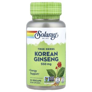 Solaray True Herbs Ginseng Coreano 550 mg 50 VegCaps