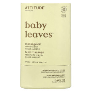 ATTITUDE Baby Leaves™ Óleo de Massagem em Bastão Amêndoa Doce 30 g (1 oz)