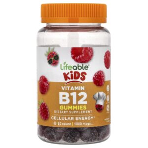 Lifeable Gomas de Vitamina B12 para Crianças Framboesa 60 Gomas
