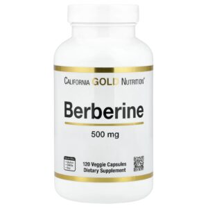 California Gold Nutrition Cloridrato de Berberina 500 mg 120 Cápsulas Vegetais
