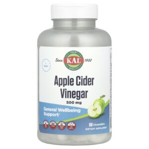 KAL Vinagre de Maçã Maçã Verde 500 mg 60 Mastigáveis