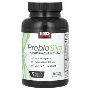 Force Factor ProbioSlim Essenciais para a Perda de Peso 120 Cápsulas Vegetais