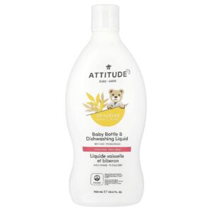 ATTITUDE Bebê Mamadeira Natural e Líquido para Lavar Louça 700 ml (236 fl oz)