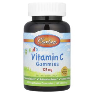 Carlson Infantil Gomas de Vitamina C Laranja Natural 125 mg 60 Gomas Vegetarianas