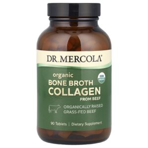 Dr. Mercola Caldo de Osso e Colágeno Orgânicos de Carne 90 Comprimidos