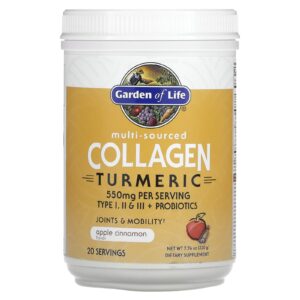 Garden of Life Colágeno de Múltiplas Fontes Turmeric Maçã com Canela 776 oz (220 g)