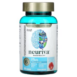 Schiff Neuriva Saúde Cerebral Mais Vitaminas B6 e B12 Morango 50 Gomas
