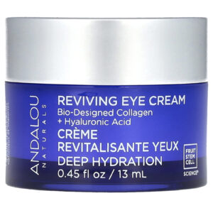 Andalou Naturals Creme Revigorante para a Área dos Olhos Colágeno Biodesenvolvido + Ácido Hialurônico 13 ml (045 fl oz)