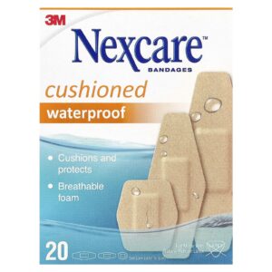 Nexcare Curativos à prova dágua acolchoados 20 Tamanhos Diferentes