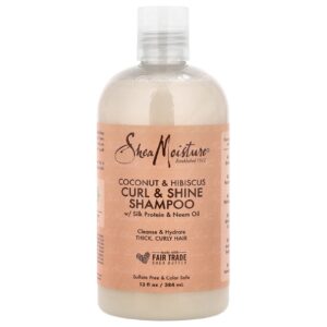 SheaMoisture Shampoo para Cachos e Brilho Coco e Hibisco Cabelos Grossos Cacheados 384 ml (13 fl oz)