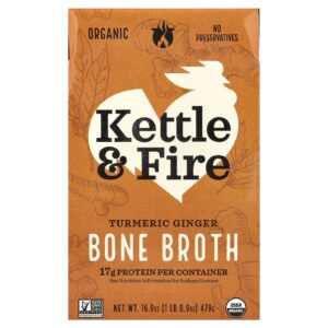 Kettle & Fire Caldo de Ossos Cúrcuma e Gengibre 479 g (169 oz)