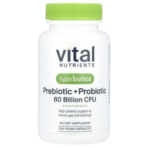 Vital Nutrients Hyperbiotics® Prebióticos + Probióticos 60 Cápsulas Veganas