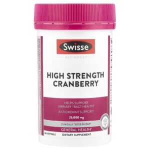 Swisse Ultiboost® Cranberry de Alta Potência 25.000 mg 100 Cápsulas Softgel
