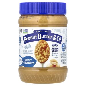 Peanut Butter & Co. Simplesmente Crocante Pasta de Manteiga de Amendoim Sem Adição de Açúcar 454 g (16 oz)