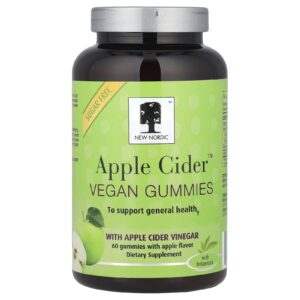 New Nordic Gomas Veganas Apple Cider™ Maçã 60 Gomas (200 mg por Goma)