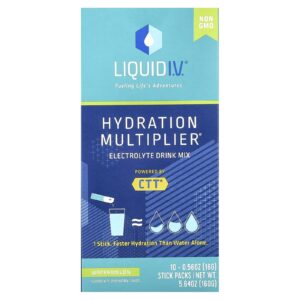 Liquid I.V. Multiplicador de Hidratação Mistura para Bebida de Eletrólito Melancia 10 Pacotes Individuais para Varetas 16 g (056 oz) Cada