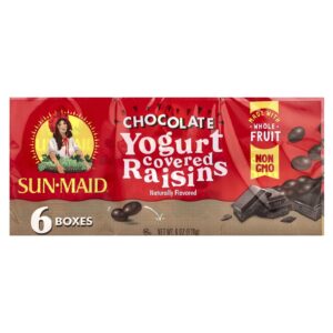 Sun-Maid Passas Cobertas com Iogurte Chocolate 6 Caixas 28 g (1 oz) Cada