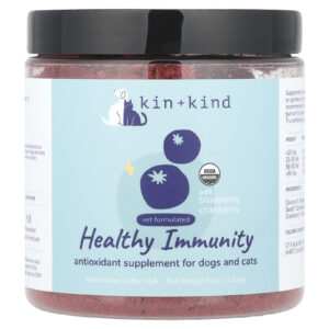 Kin+Kind Imunidade Saudável com Mirtilo e Cranberry Para Cães e Gatos 1134 g (4 oz)