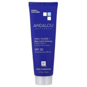 Andalou Naturals Hidratação Profunda Tonalidade Diária + Loção Facial Proteção contra a Exposição à Luz Azul FPS 30 80 ml (27 fl oz)