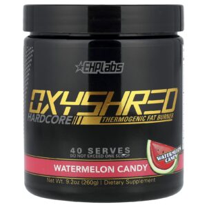 EHPlabs OxyShred Hardcore Queimador de Gordura Termogênico Doce de Melancia 260 g (92 oz)
