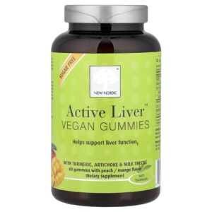 New Nordic Gomas Veganas Active Liver™ Pêssego/Manga 60 Gomas