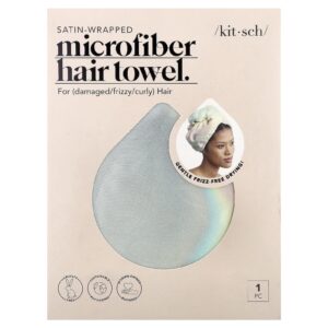 Kitsch Toalha de Microfibra Envolvida em Cetim Aura 1 Peça