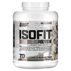 Nutrex Research Proteína IsoFit Sorvete de Fava de Baunilha 2.261 g (5 lb)