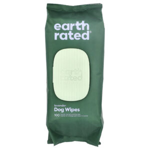 Earth Rated Lenços Umedecidos para Cães Lavanda 100 Lenços Umedecidos