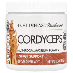 Host Defense Cordyceps Micélio de Cogumelos em Pó Suporte Energético 100 g (35 oz)