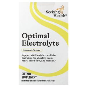 Seeking Health Optimal Eletrólito Limonada 30 Bastões 649 g (0229 oz) Cada