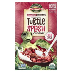 Natures Path EnviroKidz Cereal Splash de Tartaruga Orgânica Morango e Chocolate 284 g (10 oz)