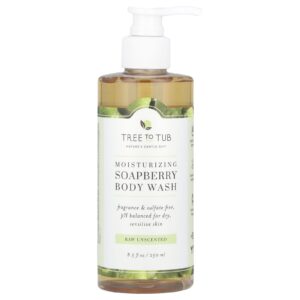 Tree To Tub Sabonete Líquido Hidratante de Sapindus Cru e Sem Perfume 250 ml (85 fl oz)