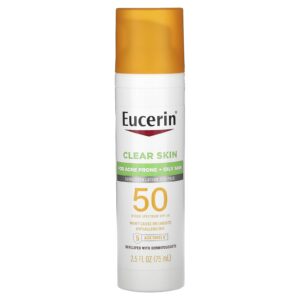 Eucerin Clear Skin Loção de Protetor Solar Leve para o Rosto FPS 50 Sem Perfume 75 ml (25 fl oz)