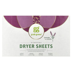 Grab Green Folhas Secantes Lavanda com Baunilha 80 Folhas Compostáveis
