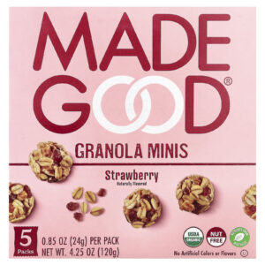 MadeGood Granola Minis Morango 5 Pacotes 24 g (085 oz) Cada