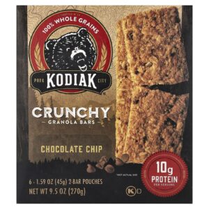 Kodiak Cakes Barras de Granola Crocantes Lascas de Chocolate 6 Sacos de 2 Barras 45 g (159 oz) Cada