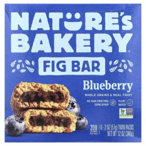 Natures Bakery Barra de Figo Mirtilo 6 Embalagens Individuais 57 g (2 oz) Cada