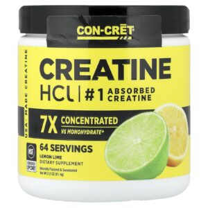 Con-Cret Creatine HCl Limão-siciliano e Limão-taiti 614 g (22 oz)